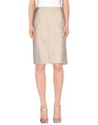 Silk And Soie Knee Length Skirts