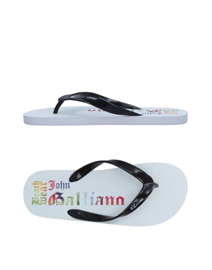 John Galliano Beachwear Toe Strap Sandals