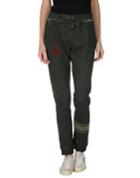Leather Crown Casual Pants