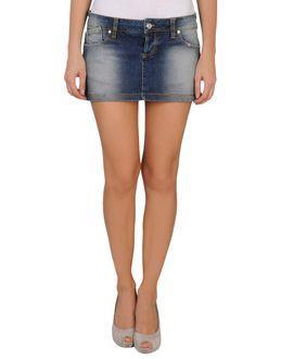 Pinko Grey Denim Skirts