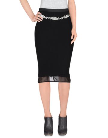 My Secret Black Dress Knee Length Skirts