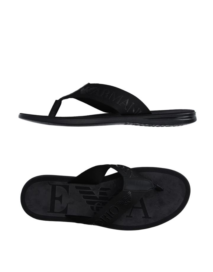 Emporio Armani Toe Strap Sandals