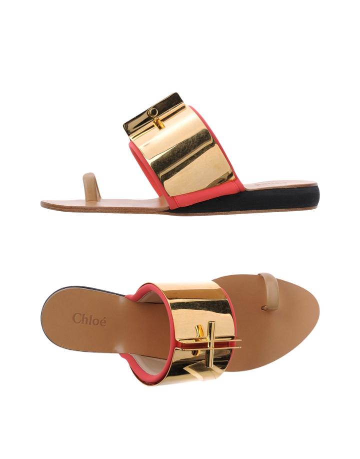Chlo  Toe Strap Sandals