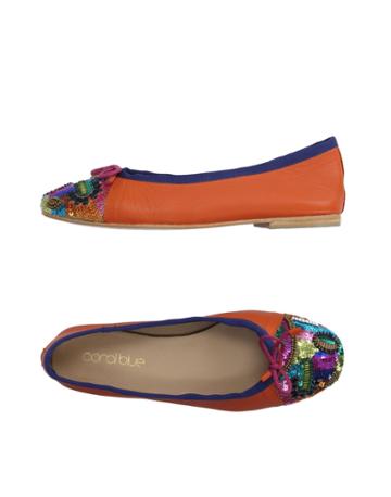 Coral Blue Ballet Flats