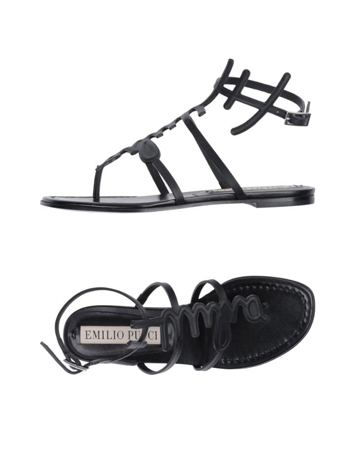 Emilio Pucci Toe Strap Sandals