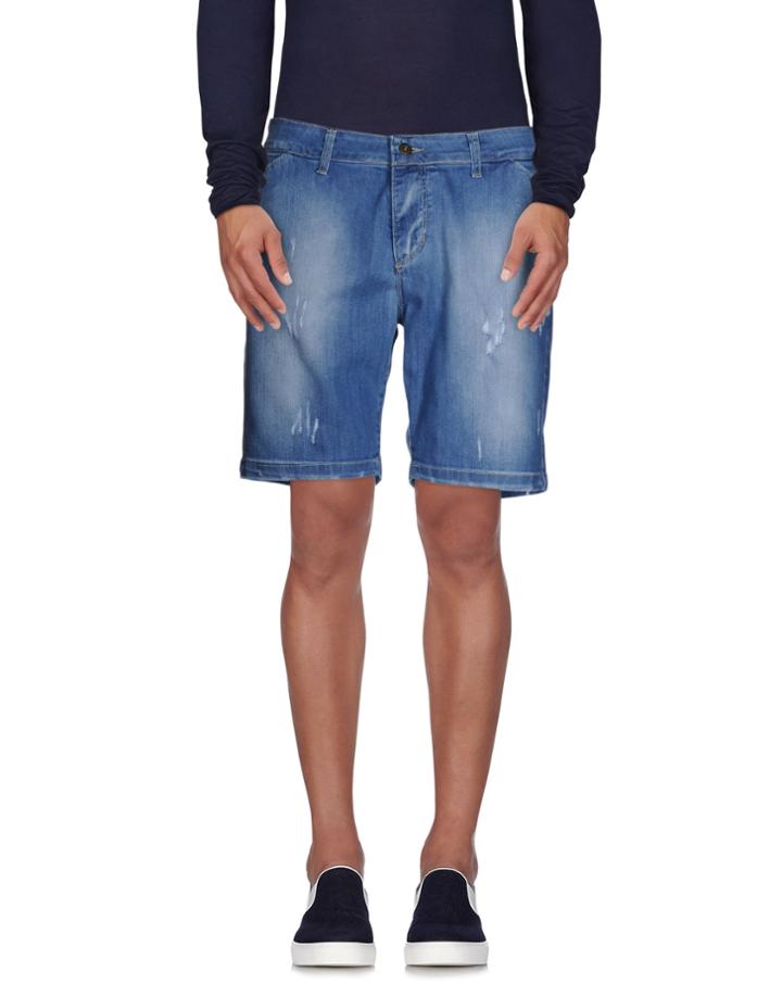 A &starf; Round Denim Bermudas