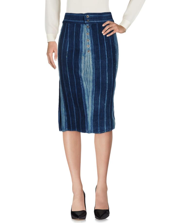 Greg Lauren Knee Length Skirts
