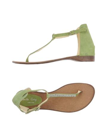 Anita Grey Toe Strap Sandals