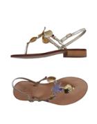 Fiore Giallo Toe Strap Sandals
