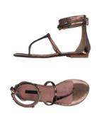 Pinko Black Toe Strap Sandals