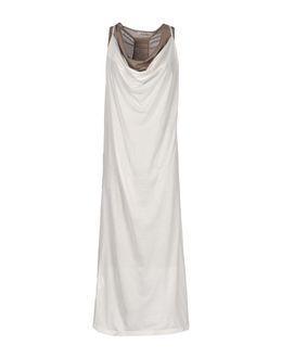 Blue Deep 3/4 Length Dresses
