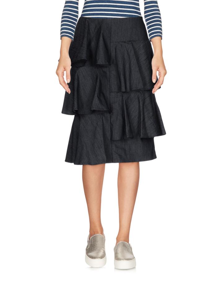 Rose' A Pois Denim Skirts