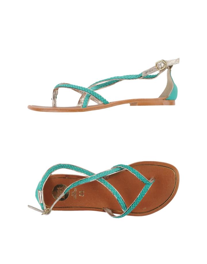 Have A Nice Day Toe Strap Sandals