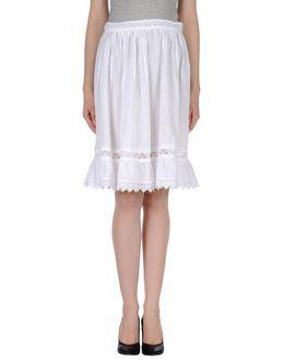 120% Lino Knee Length Skirts