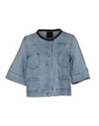 Pinko Black Denim Outerwear