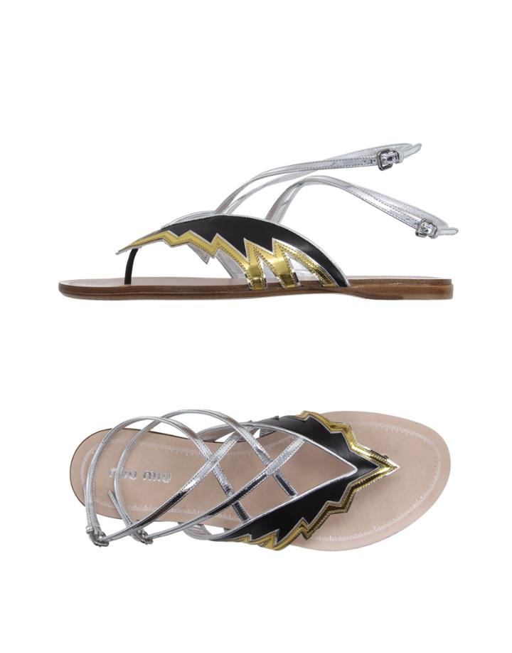 Miu Miu Toe Strap Sandals