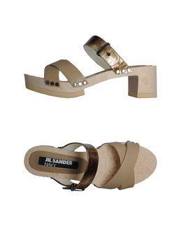 Jil Sander Navy Platform Sandals