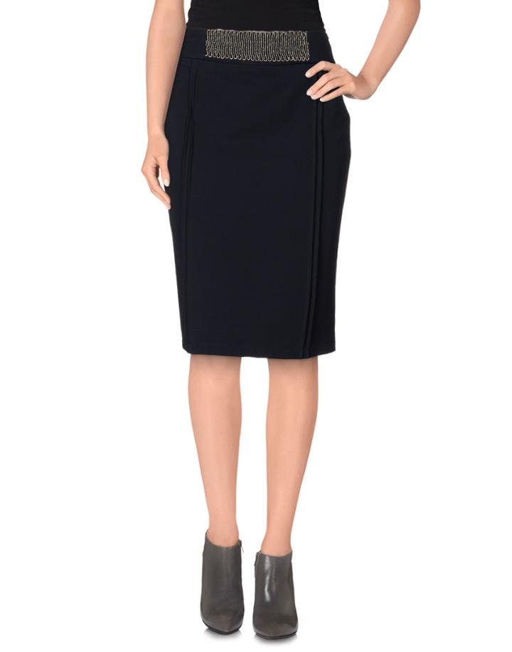 Boutique De La Femme Knee Length Skirts