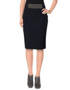 Boutique De La Femme Knee Length Skirts