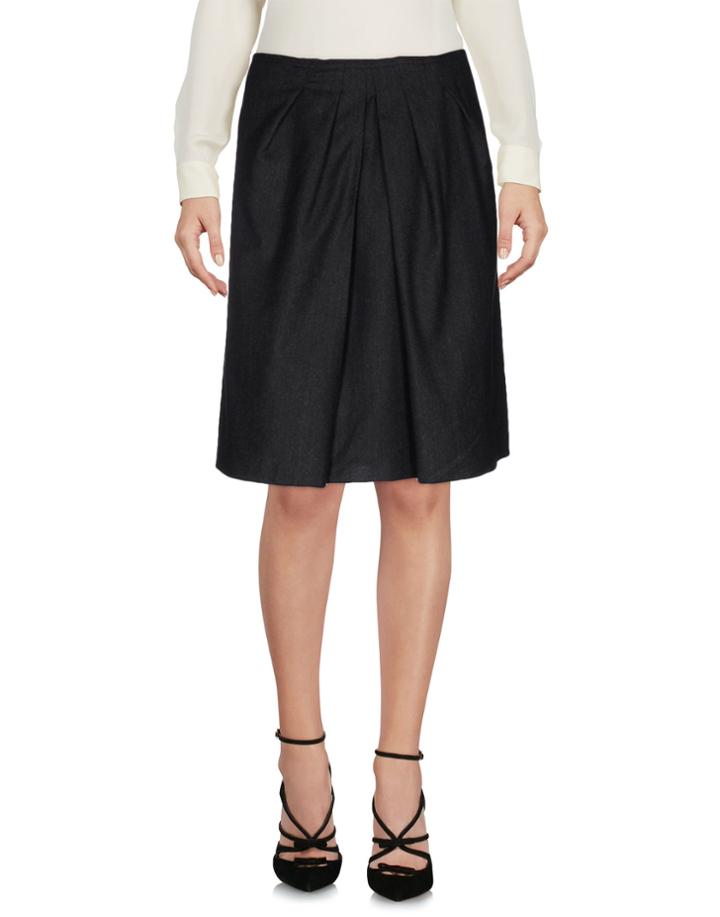 Siviglia White Knee Length Skirts