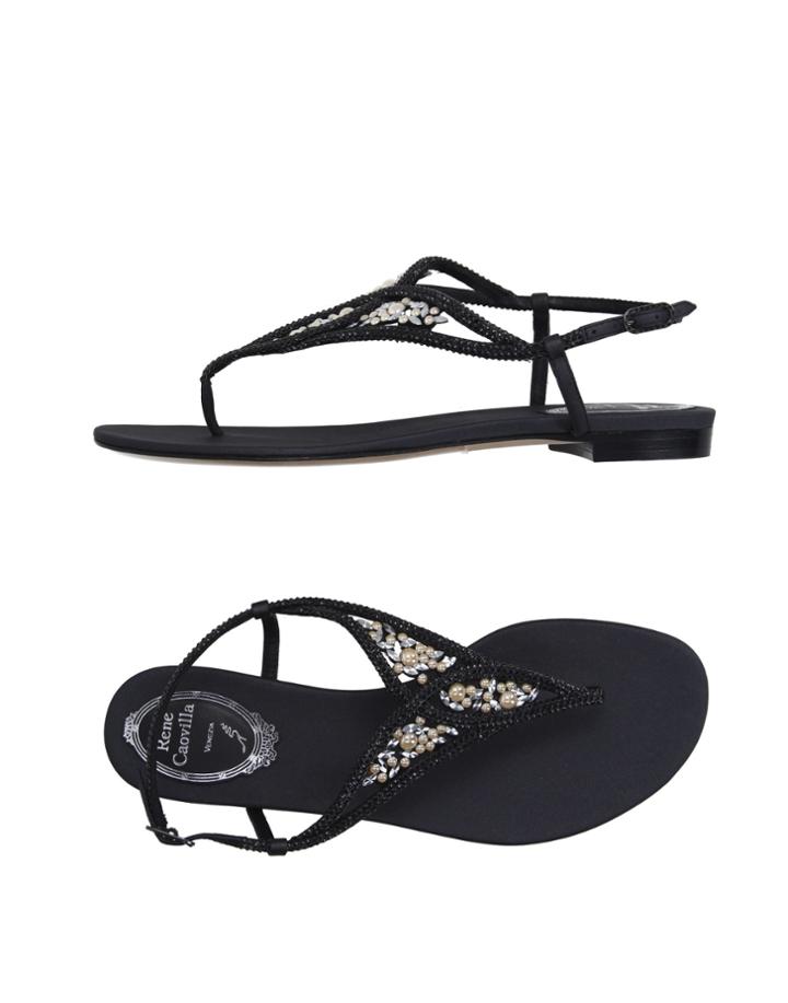 Rene' Caovilla Toe Strap Sandals