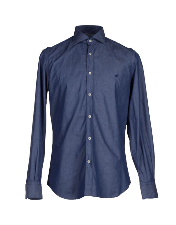 Brooksfield Royal Blue Denim Shirts