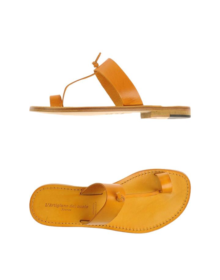 L'artigiano Del Cuoio Toe Strap Sandals