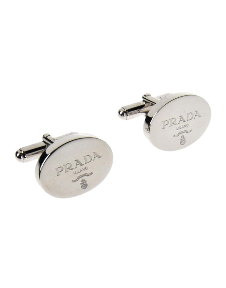 Prada Cufflinks And Tie Clips