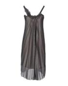 Blue Deep Knee-length Dresses