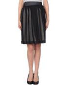 Blk Dnm Knee Length Skirts