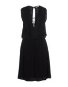Peacock Blue Knee-length Dresses