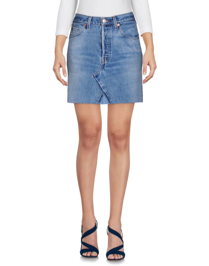 Re/done By Levi's Denim Skirts