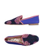 Coral Blue Loafers