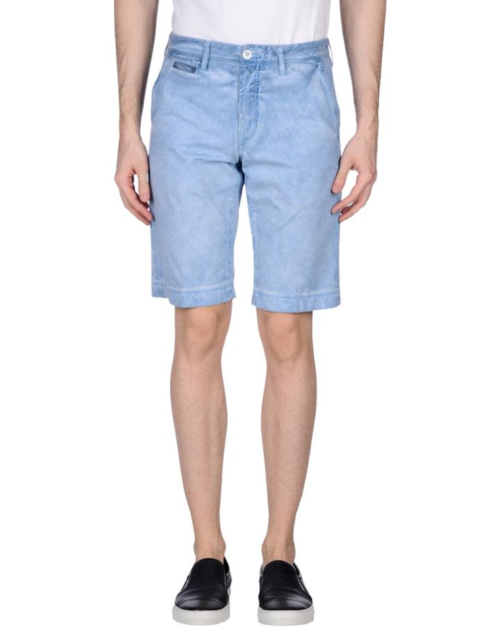 Manuel Ritz White Denim Bermudas