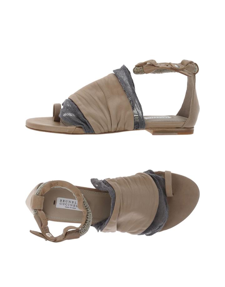Brunello Cucinelli Toe Strap Sandals