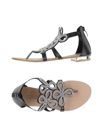 J Flowers Toe Strap Sandals