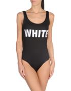 White* One-piece Swimsuits