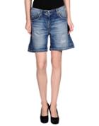 Elisabetta Franchi Gold Denim Bermudas