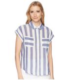 Lucky Brand - Stripe Tie Back Shirt
