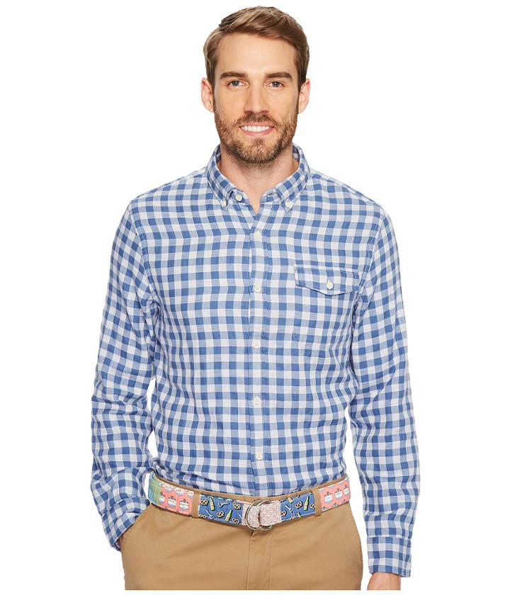 Vineyard Vines - Blue Heron Gingham Slim Crosby Shirt