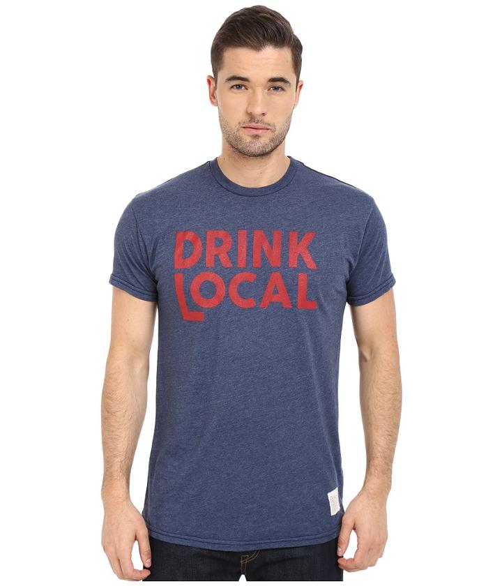 The Original Retro Brand - Drink Local Heather Short Sleeve Tee