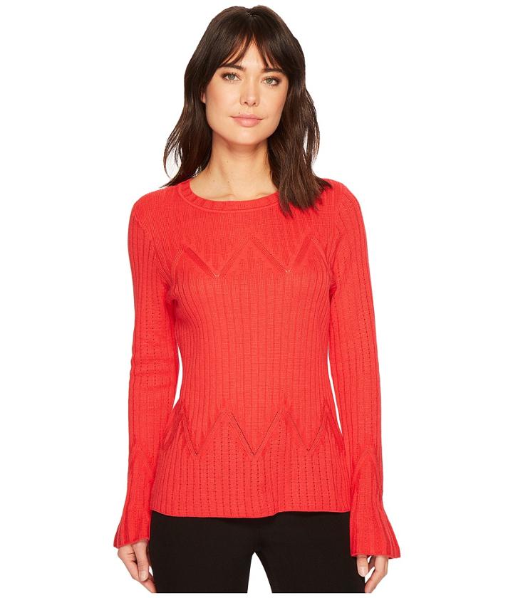 Ivanka Trump - Pointelle Flare Cuff Sweater