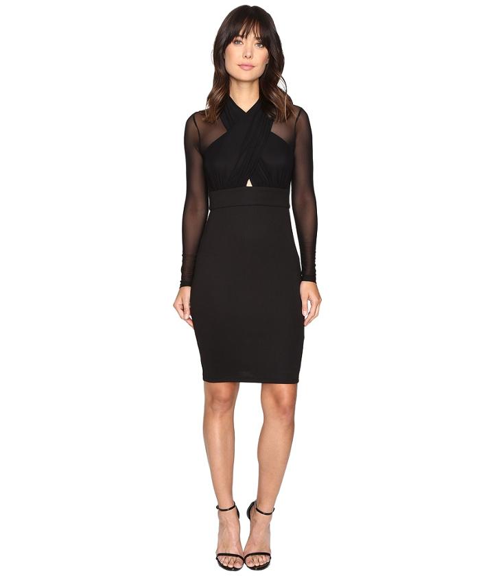 Brigitte Bailey - Reeve Cross-front Bodycon Dress With Mesh