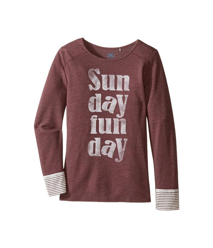 C&amp;c California Kids - Thermal/jersey Top With Screen Print