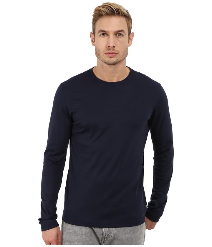 Michael Kors - Long Sleeve Micro Stripe Crew