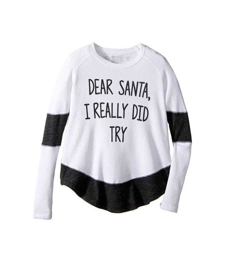 The Original Retro Brand Kids - Dear Santa I Really Did Try Contrast Thermal