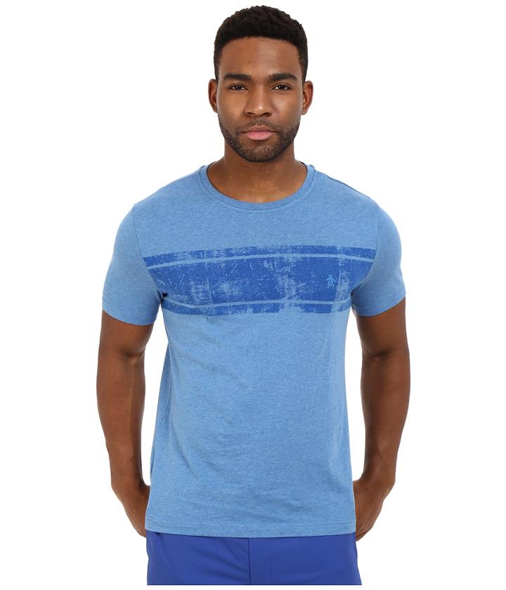 Original Penguin - Short Sleeve Distressed Chest Stripe Tee