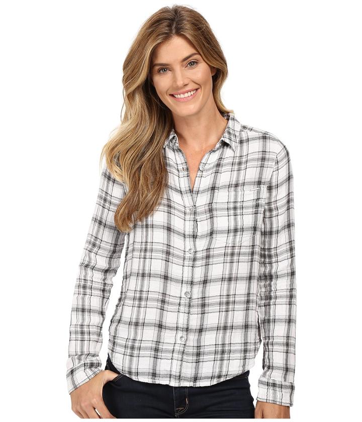 Calvin Klein Jeans - Plaid Crinkle Double Cloth Long Sleeve Woven