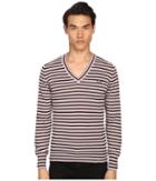 Vivienne Westwood - Stripe Classic V-neck Sweater