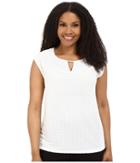Calvin Klein Plus - Plue Size Textured Stripe Top